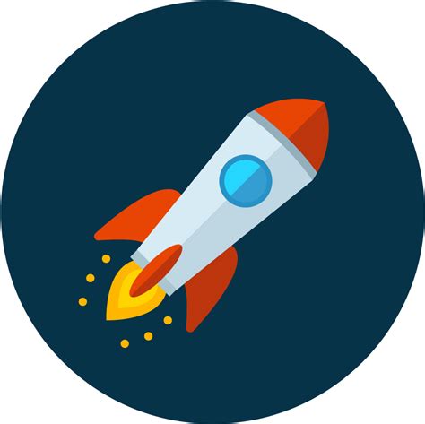 Download Rocket Icon Vector Circle Png Image With No Background