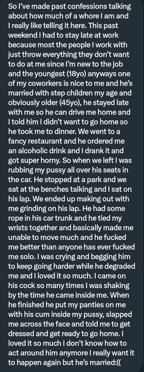 Pervconfession On Twitter She Got Fucked By Her Married Coworker And Wants It Again