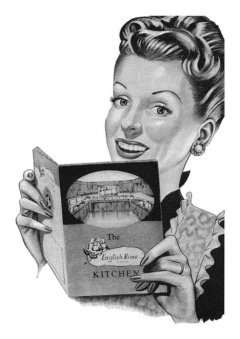 detail from a 1950 english rose kitchens ad totallymystified flickr retro graphics