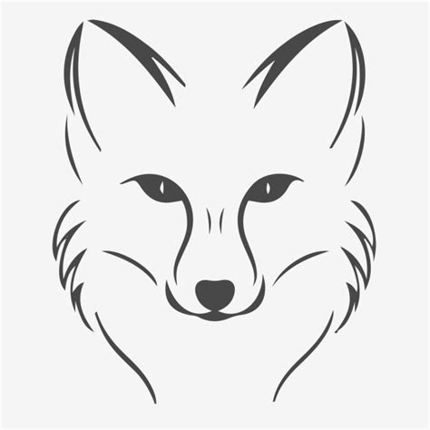 White Fox Stencil In 2020 Fox Drawing Sketches Fox Drawing Fox Art
