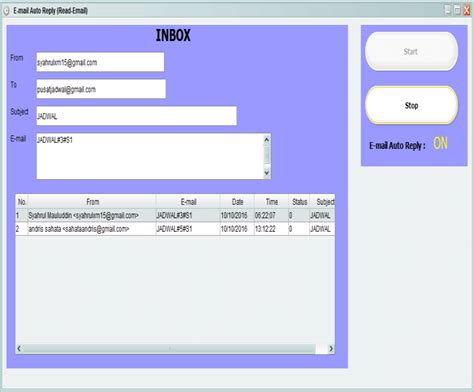 Form Of Email Auto Inbox Checking Download Scientific Diagram