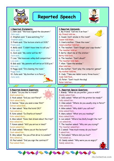 Reported Speech English Esl Worksheets Pdf Doc Hot Sex Picture