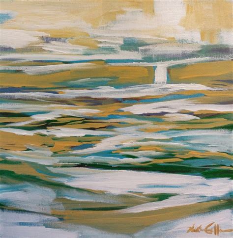 Break The Levee By Victoria Collier 12×12 Abstract Landscape