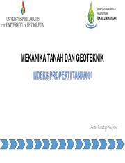 Mekanika Tanah Geoteknik Indeks Properti Tanah Pdf