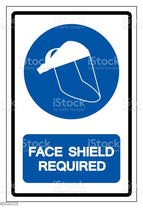 Face Shield Required Symbol Sign Vector Illustration Isolate On White
