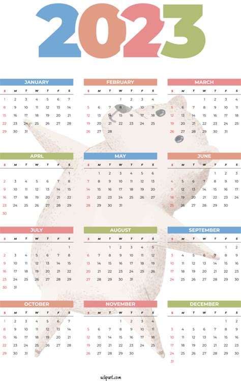 2023 Calendar Calendar Design Week For 2023 Printable Yearly Calendar