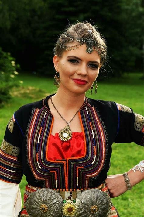 Bulgarian Beauty Beauty Women Folk Clothing Tribal Dress Folk