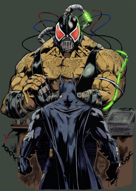 Batman X Bane By Marcio Abreu By Pendecon On Deviantart