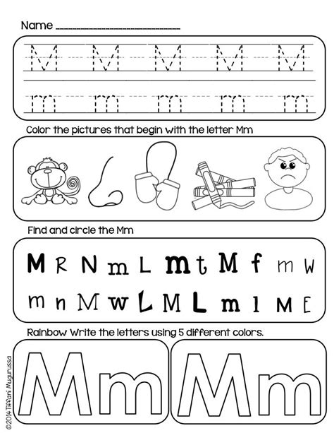 Printable Kindergarten Homework
