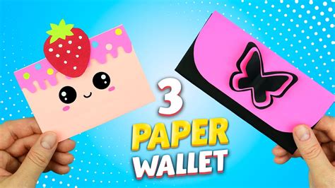 3 Diy Paper Wallet Craft How To Make Paper Wallet Tutorial Youtube