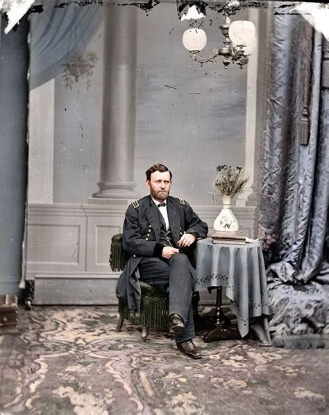 Ulysses S Grant Colorized Black And White Photo