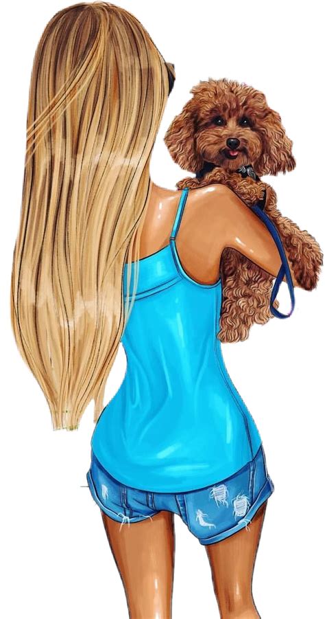 Dibujo Girl Dog Woman Chica Sticker By Lupithavn14