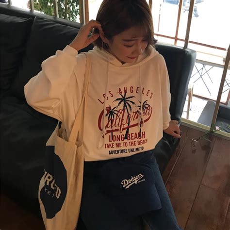 2018 Autumn Holiday Style Letter Print O Long Sleeve Pullovers