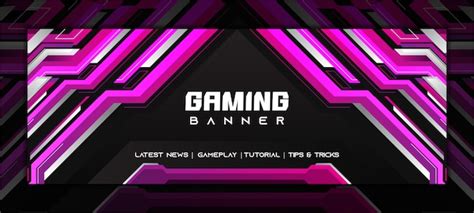 Premium Vector Abstract Gaming Facebook Banner With Futuristic Design