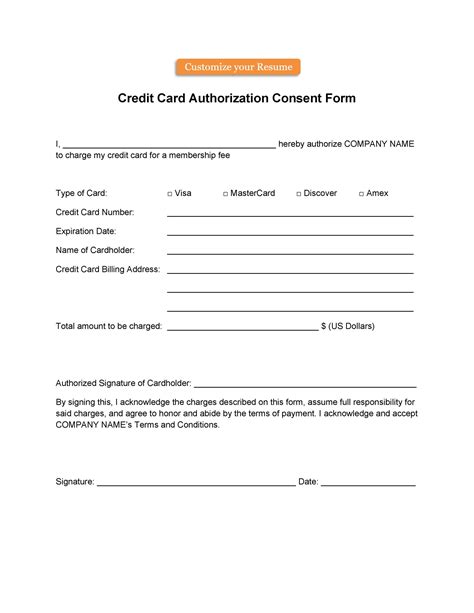 43 Credit Card Authorization Forms Templates {Ready-to-Use}