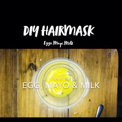 diy hairmask on natural hair using eggs mayo and milk [video] hair growth mask diy mayonaise
