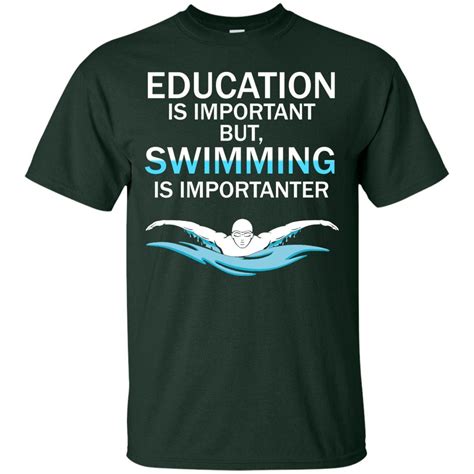 Funny Competitive Swimming Shirt Education Is Important But Swimming