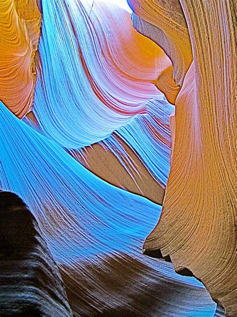 Turquoise Strand In Lower Antelope Canyon In Lake Powell Navajo Tribal
