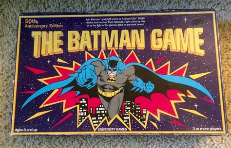 Vintage The Batman Game 50th Anniversary Edition University 1989 Board