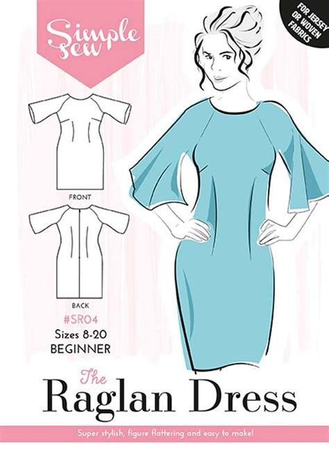 Simple Sew Pattern The Raglan Dress Sr04 8 20 Sewing Dresses Dress