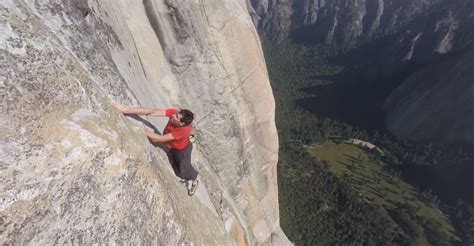Alex Honnold On The Razors Edge While Free Soloing El Capitan In