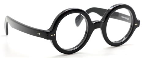 true round 180e thick style italian acetate eyewear by beuren big round in a black finish 42mm