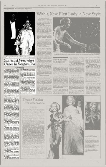 Glittering Festivities Usher In Reagan Era The New York Times