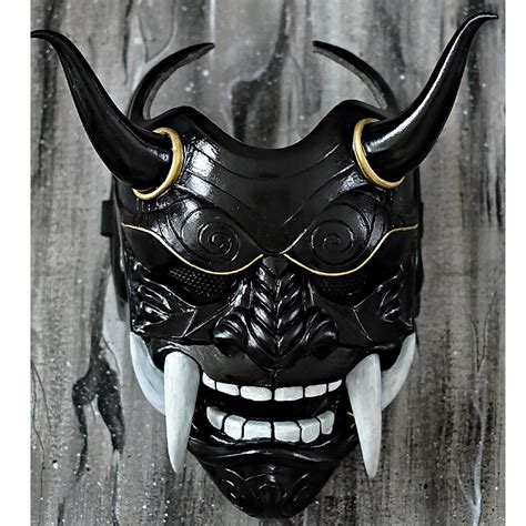 Japanese Scary Monster Kabuki Samurai Latex Mask Hannya Oni Noh