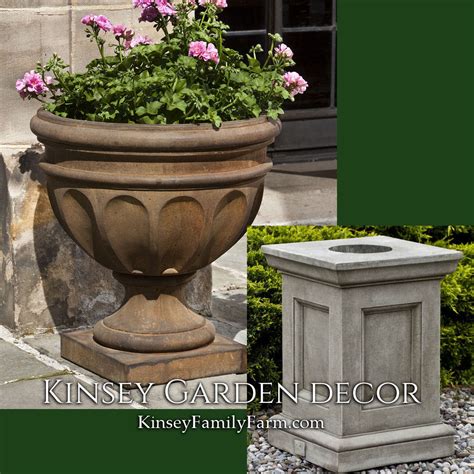 Augusta Urn On Pedestal Planter Stand Kinsey Garden Decor