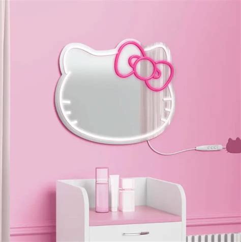 Illuminate Your Vanity And Embrace Your Inner Kitty With The Hello Kitty Led Neon Light Mirror