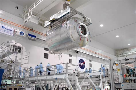 Esa Columbus Laboratory Is Transfered To A Work Stand Inside The