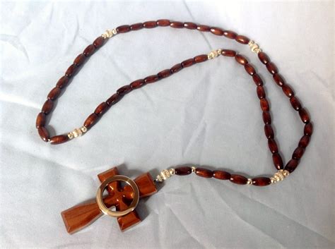 Boondock Saints Celtic Cross Rosary Necklace Brothers Veritas Aequitax