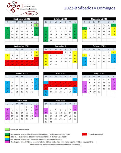 Calendario Centro Universitario De La Costa