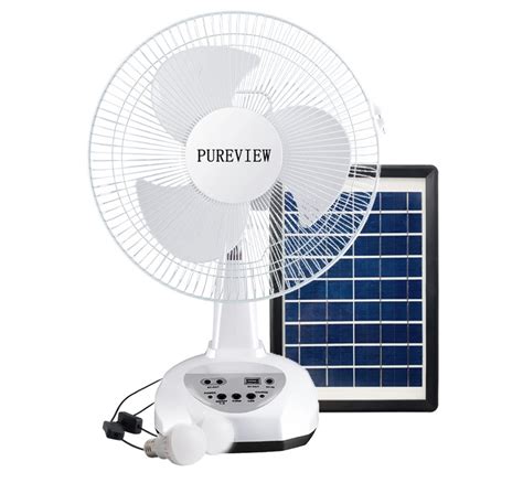 Mnl Trendz Portable Electric Fan With Lights And Solar Panel Solar
