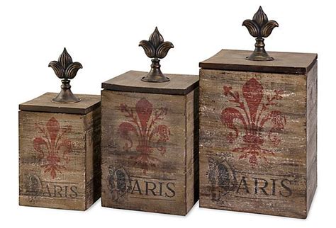 Asst Of 3 Fleur De Lis Boxes Decorative Storage Boxes Paris Decor