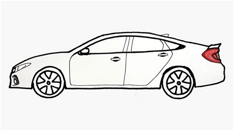 How To Draw A Honda Civic Type R Step By Step How To Draw A Car Easy