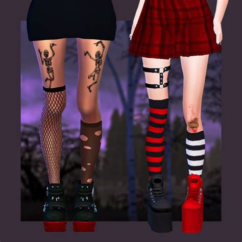 Odd Goth Socks Sims 4 Sims 4 Mods Clothes Goth Socks