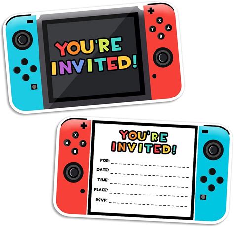 Buy Video Gamer Birthday Party Fill In Invitations Video Game Party