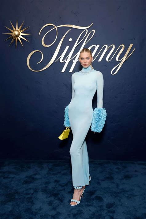 Chic Sleek Elsa Hosk Rocks Blue Monochrome At Tiffany Co Launch