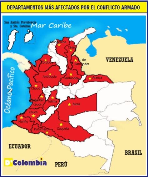 🥇 Departamentos De Colombia Más Afectados Por El Conflicto Armado