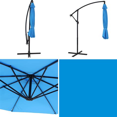 Sunnydaze Offset Outdoor Patio Umbrella With Crank Multiple Colors