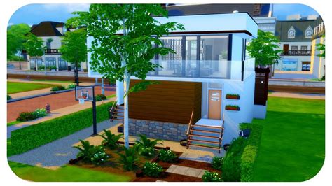 The Sims 4| House Build | Small Modern Oasis (Speed Build) - YouTube