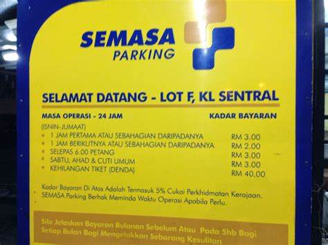 Parking rates (weekdays before 6pm). Apa Saya Belajar Hari Ini: Parking murah dan dekat KL ...