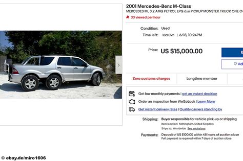 Günstiges Einzelstück Mercedes Ml 320 6x6 Zu Verkaufen Auto Bild