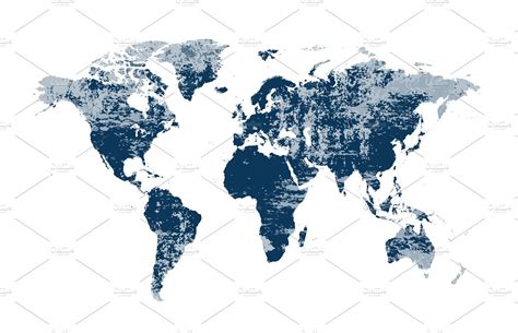 World Map Grunge Blue Color  High Quality Stock Photos Creative