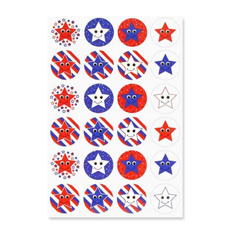 Stars And Stripes Stickers Craft And Classroom Supplies By Hygloss