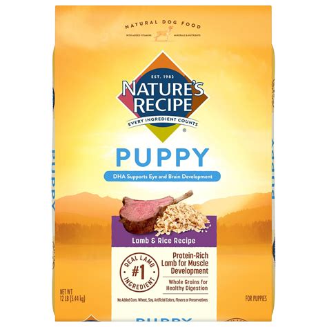 Natures Recipe Lamb And Rice Flavor Recipe Puppy Dry Dog Food 12 Lbs