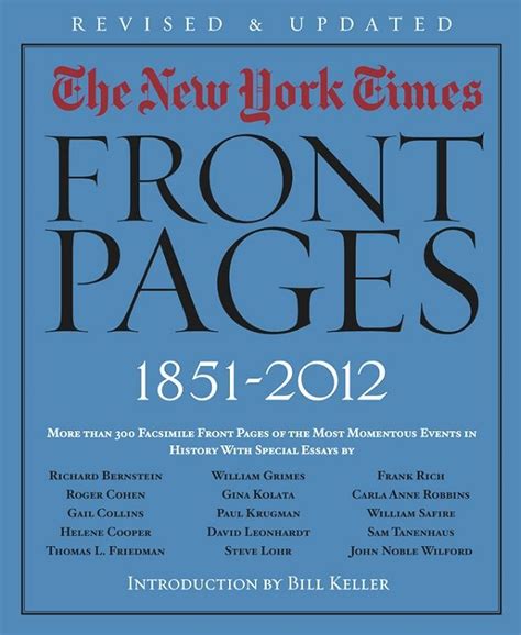 The New York Times Front Pages 1851 2012 New York Times Ny Times