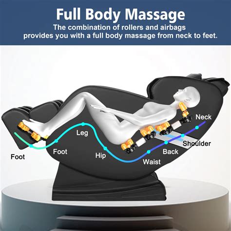 Ugears Zero Gravity Full Body Massage Chair Black Shiatsu Massage In 2022 Body Massage Full