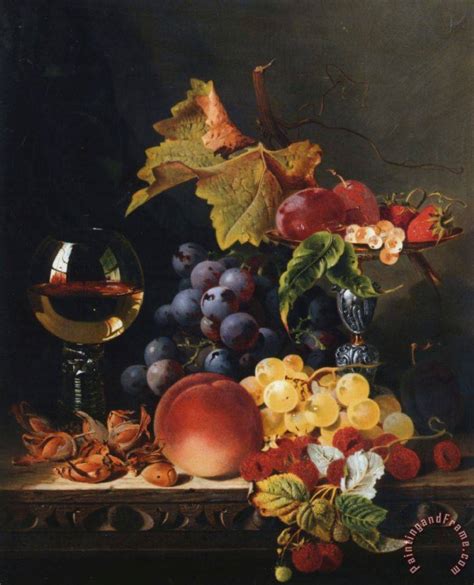 Edward Ladell Still Life With Wine Goblet Painting Still Life With